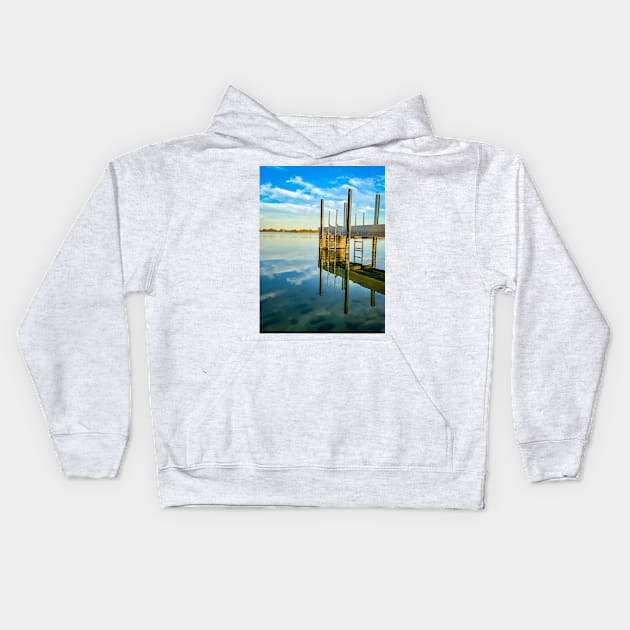 Morning Pier Kids Hoodie by cbernstein